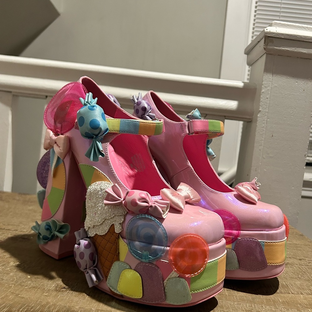 Dolls Kill Pink Candy Platform Heels